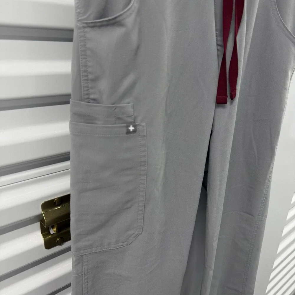 FIGS Mens Scrub Pants Small Gray‎ Straight Leg Drawstring Medical 30x30